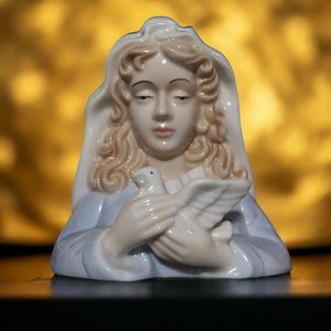 Vintage House of LLOYD Virgin Mother Mary Madonna Night Light Lamp Dove Figurine